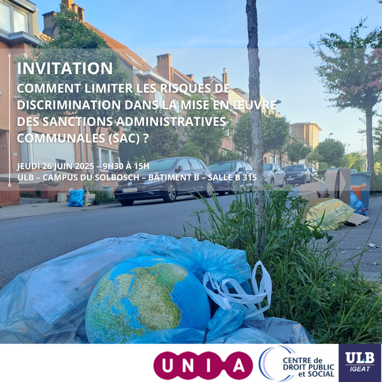 Journée d’étude : Comment limiter les risques de discrimination dans la mise en œuvre des sanctions administratives communales (SAC) ?